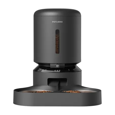 Petlibro Granary camera food dispenser with double bowl, 5L (black)